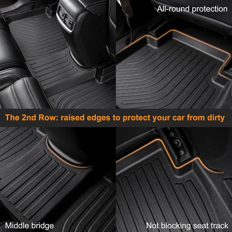 Binmotor -Floor Mats Cargo Liner Set for Subaru Forester 2025 for Models Equipped Without Subwoofer (Not fit Hybrid/PHEV/Wilderness), All Weather TPE Car Floor Mats for Subaru Forester Accessories - Image 5